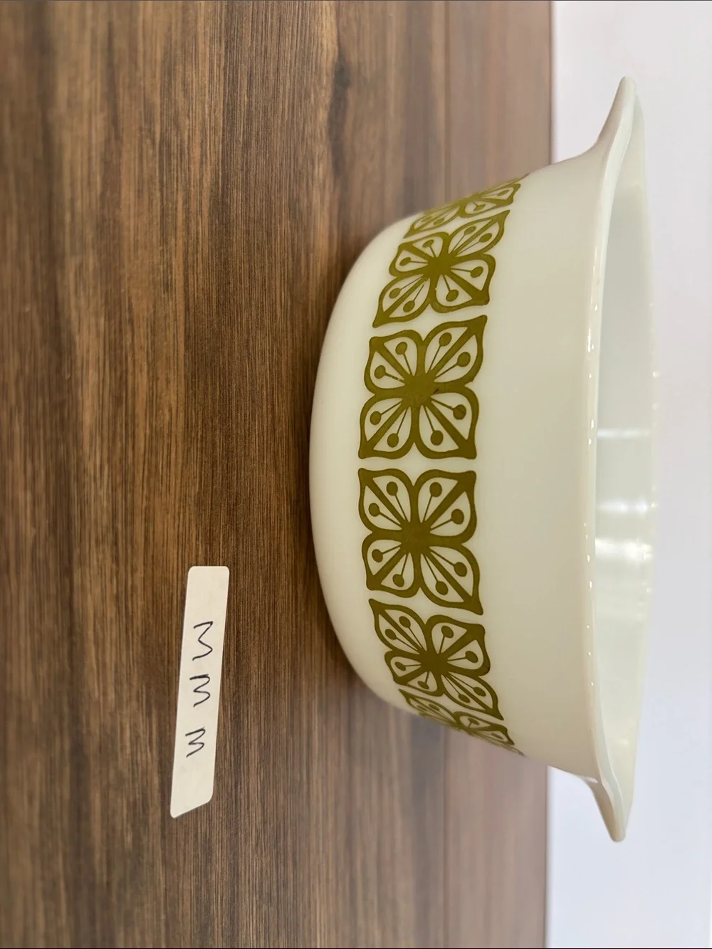 Pyrex Verde Square Flower 472